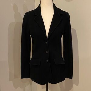 Lauren Ralph Lauren combed cotton blazer black dark Academia Preppycore small